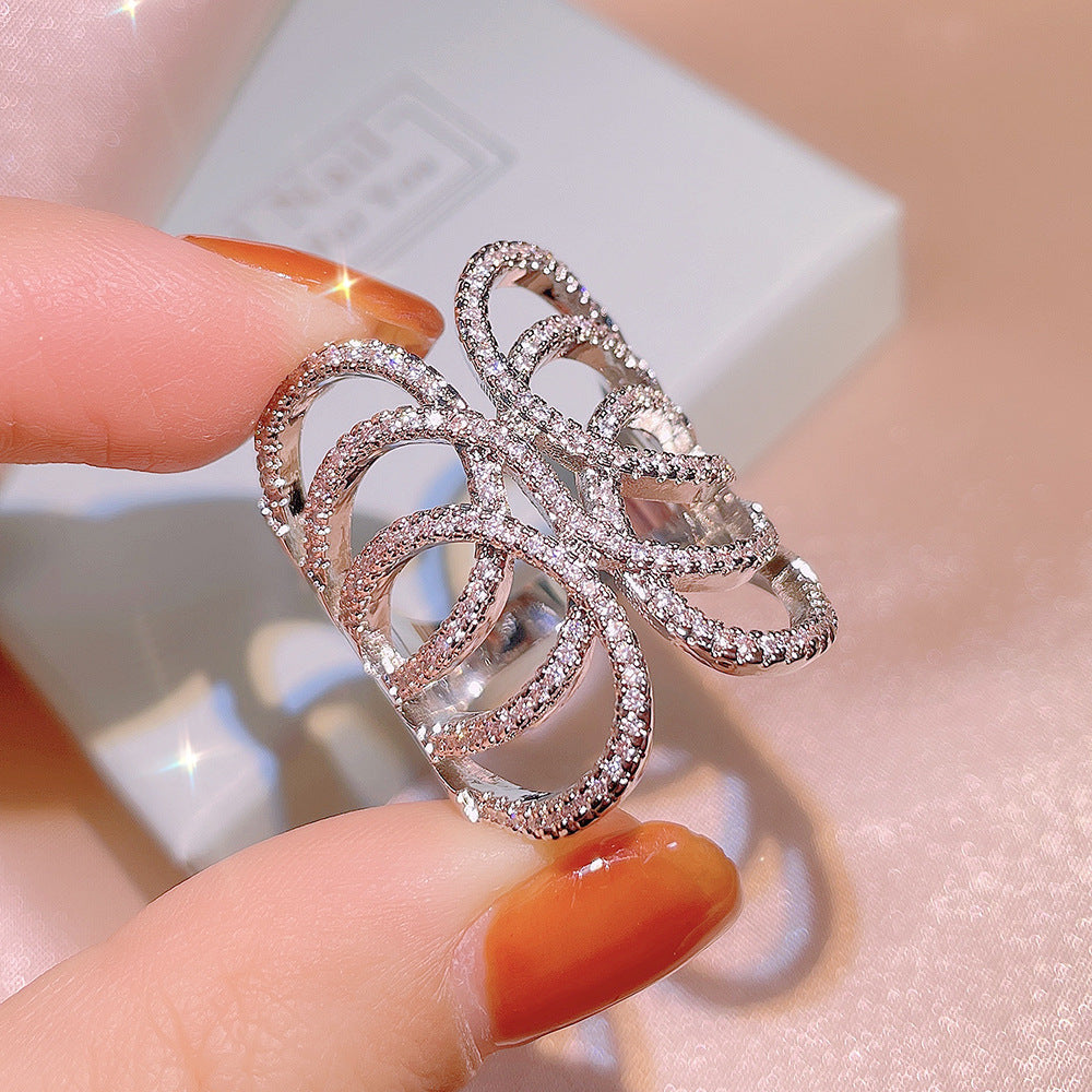 Hollow Vine Pattern Long Ring