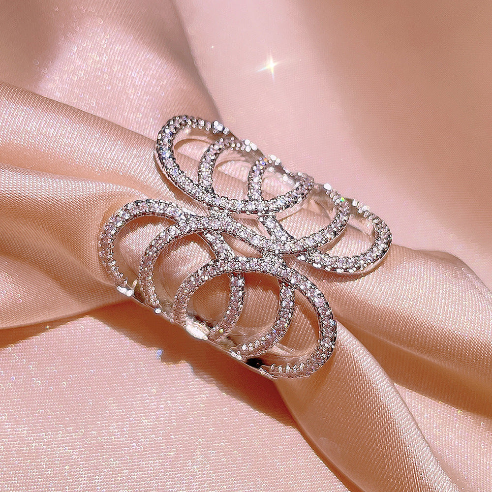 Hollow Vine Pattern Long Ring