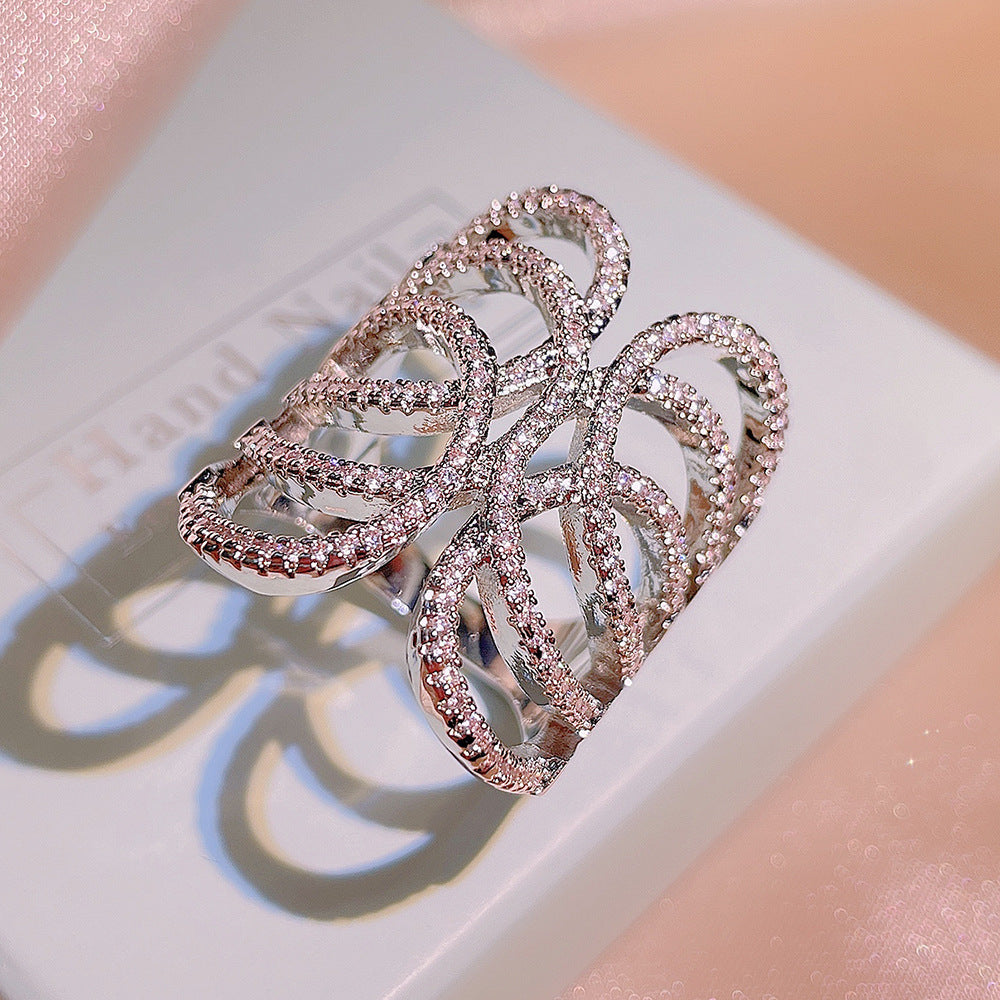 Hollow Vine Pattern Long Ring